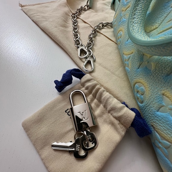 Louis Vuitton NWT BANDOULIÈRE stardust blue green empriente SPEEDY 20 - Picture 4 of 12